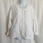 Mooie witte blouse, stiksel. Mt M merk She, Maat 38/40 (M), ., Wit, Ophalen of Verzenden