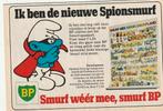 Retro reclame 1977 BP tankstation smurfen spionsmurf, Verzamelen, Verzenden, Overige typen