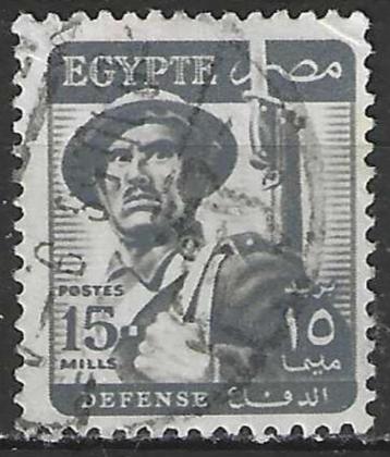 Egypte 1953/1956 - Yvert 316 - Soldaat - 15 m. (ST) beschikbaar voor biedingen
