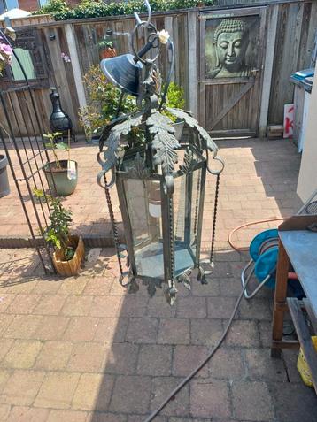 Antieke forse orginele voordeur hanglamp mooie eye catcher  beschikbaar voor biedingen