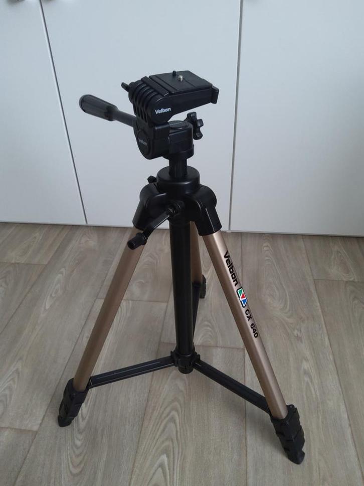 Velbon CX640 met snelwisselplaat en opbergtas., Audio, Tv en Foto, Fotografie | Statieven en Balhoofden, Zo goed als nieuw, Driepoot