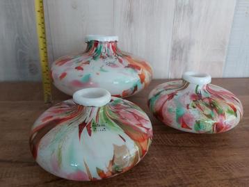 Set van 3 Fidrio vazen beschikbaar voor biedingen