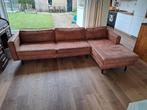 Cognac loungebank robuust 3,5 zits, Huis en Inrichting, Banken | Bankstellen, Ophalen, 250 tot 300 cm, Gebruikt, Hoekbank