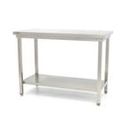 Mooie werktafel met RVS werkblad 100×60, Ophalen of Verzenden, Zo goed als nieuw, 50 tot 75 cm, Rechthoekig