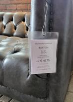 Chesterfield 4 zit bank Burton in grijs rundleer. NIEUW!!, Ophalen, Gebruikt, 75 tot 100 cm, Chesterfield, Delta Chesterfield