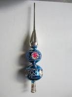 oude glazen piek met deuken zilver/blauw/roze 32 cm, Ophalen of Verzenden, Gebruikt