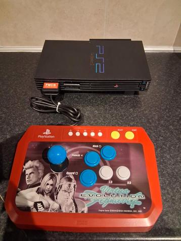 Ps2  phat next level +fightstick+netwerk beschikbaar voor biedingen