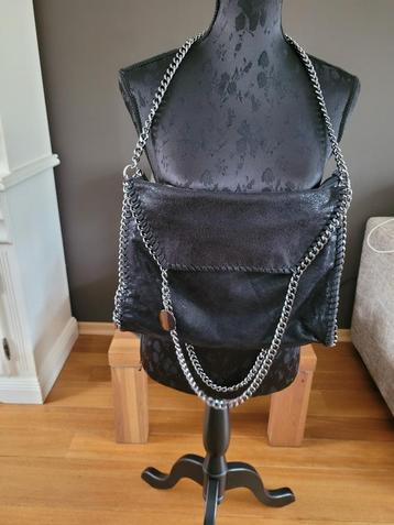 Gave lekker ruim stoere zwarte tas schoudertas handtas Nieuw beschikbaar voor biedingen