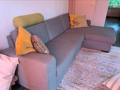 Mooi grijze hoekbank te koop, Huis en Inrichting, Banken | Complete zithoeken, Gebruikt, Ophalen