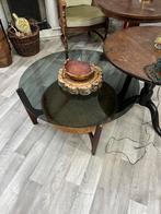 Teakhouten salontafel met rookglas – Deens design stijl, Antiek en Kunst, Ophalen of Verzenden