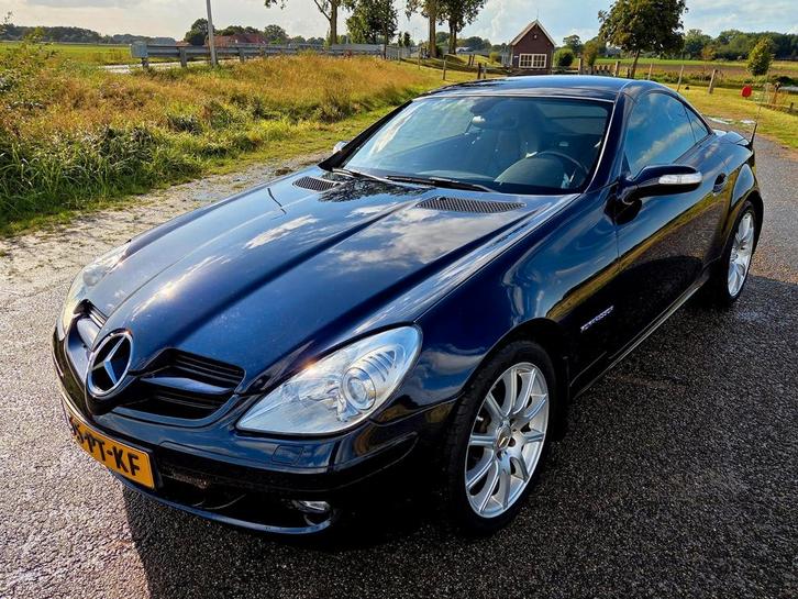 Mercedes-Benz SLK 1.8 Slk200 Kompr Roadster AUT 2004 Blauw, Auto's, Mercedes-Benz, Bedrijf, SLK, Airbags, Airconditioning, Centrale vergrendeling