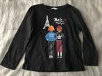 Zwart t-shirt mango mt 122, Kinderen en Baby's, Kinderkleding | Maat 122, Meisje, Mango, Ophalen of Verzenden, Zo goed als nieuw