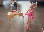 Barbie make-up tafel, Kinderen en Baby's, Speelgoed | Poppen, Ophalen of Verzenden, Zo goed als nieuw, Barbie