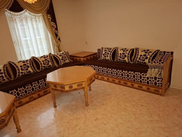 Marokkaanse Sedari Bankstellen, Huis en Inrichting, Banken | Complete zithoeken, Gebruikt, Hout, Ophalen