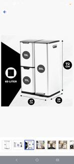 Prullenbak 60 liter, Huis en Inrichting, Woonaccessoires | Prullenbakken, 50 tot 75 cm, Nieuw, 40 liter of meer, Ophalen of Verzenden