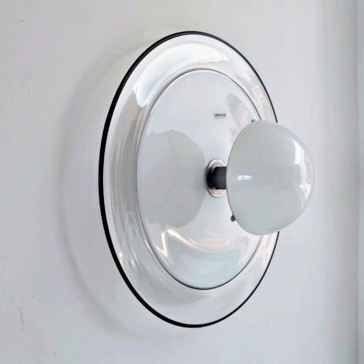 2 Murano Glas Wandlampen / Plafondlampen Mazzega Italy, Huis en Inrichting, Lampen | Wandlampen, Gebruikt, Glas, Ophalen