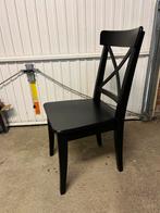 Eettafel stoelen - Set van 4, Huis en Inrichting, Stoelen, Ophalen, Gebruikt, Zwart, Vier