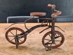 stalen model van vintage antieke fiets boneshaker staal hout, Antiek en Kunst, Ophalen of Verzenden