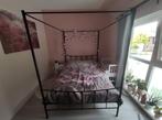 Hemelbed 140 x 200, Ophalen, Gebruikt, Zwart, Tweepersoons