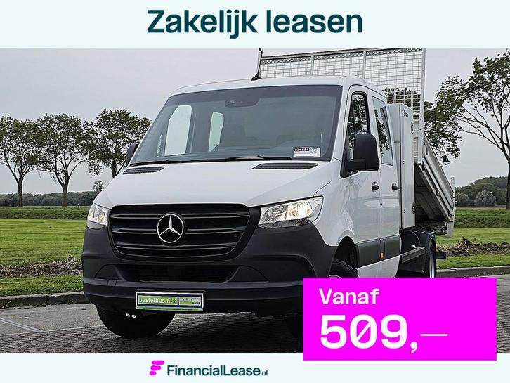MERCEDES-BENZ SPRINTER 514 dub.cab kipper kist!, Auto's, Bestelauto's, Bedrijf, Lease, Financial lease, ABS, Airconditioning, Centrale vergrendeling