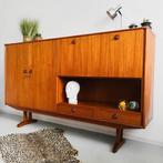 Vintage Topform highboard Deens design sideboard teal 1960's, Ophalen, Gebruikt, Teakhout, 200 cm of meer