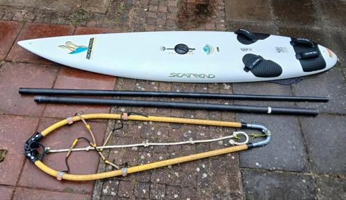 Complete surf set, Watersport en Boten, Windsurfen, Gebruikt, Complete set, 250 tot 300 cm, Met vin(nen), 5 tot 7 m², Ophalen