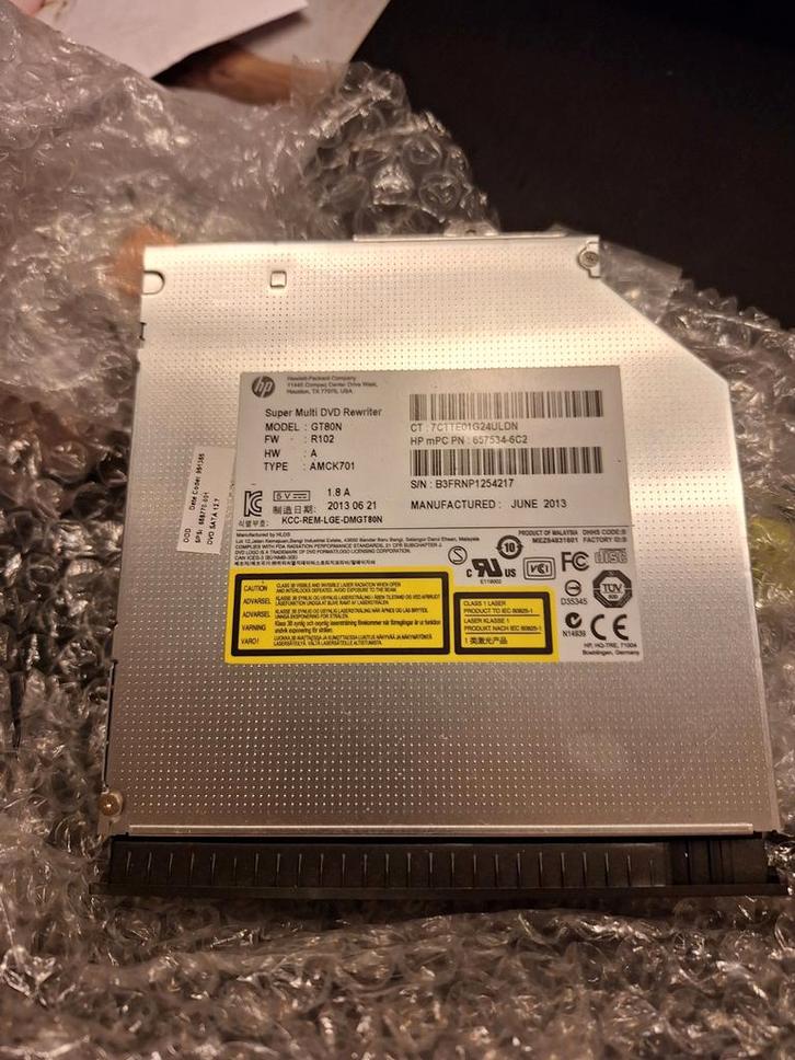 HP GT80N SATA DVD-drive - ProBook/EliteBook, Computers en Software, Optische drives, Zo goed als nieuw, Intern, Windows, Cd, Dvd