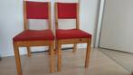 twee leuke rode houten stoelen, Ophalen, Gebruikt, Twee, Rood