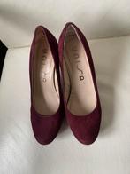 Unisa bordeaux leren pumps maat 37, Verzenden, Zo goed als nieuw, Rood