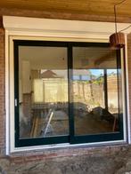 Hardhouten Schuifpui met Dubbelglas+rolluik, Gebruikt, 225 cm of meer, Ophalen of Verzenden, Inclusief glas