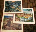 3 oude schoolplaten bijbelplaten samen 12 euro, Ophalen of Verzenden