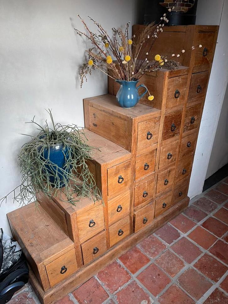 Zeer unieke antieke handgemaakte kast apothekerskast, Antiek en Kunst, Antiek | Meubels | Kasten, Ophalen