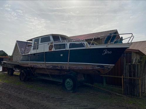 Stalen boot / kruiser casco opknapper incl stallingtrailer, Watersport en Boten, Bootonderdelen, Gebruikt, Ophalen of Verzenden