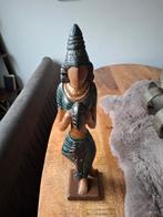 Houten beeldje van een vrouw beeldje kom van bali, Ophalen of Verzenden