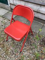 Ikea MALKO klapstoel rood metaal vintage 90's, Ophalen, Gebruikt, Metaal, Eén