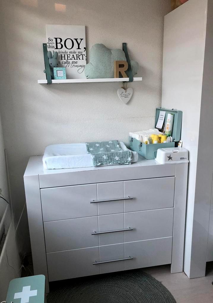 Complete babykamer van Bopita. Commode, bedje en kast, Kinderen en Baby's, Kinderkamer | Complete kinderkamers, Gebruikt, Jongetje of Meisje