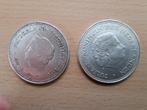 Zilveren € 10,- Zilveren Tientjes Juliana  2 stuks., Postzegels en Munten, Ophalen, Koningin Juliana, Zilver, Losse munt