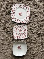 Servies, Tavo Lina, wit, bewerkt, Ophalen of Verzenden, Zo goed als nieuw, Bord(en), Overige stijlen