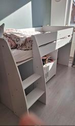Half hoogslaper met bureau, Kinderen en Baby's, Kinderkamer | Stapelbedden en Hoogslapers, Ophalen, Zo goed als nieuw, Hoogslaper
