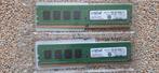 RAM DDR4 intern geheugen udimm. 2x 4 GB Crucial Udimm. CL17., Computers en Software, RAM geheugen, Ophalen of Verzenden, Gebruikt