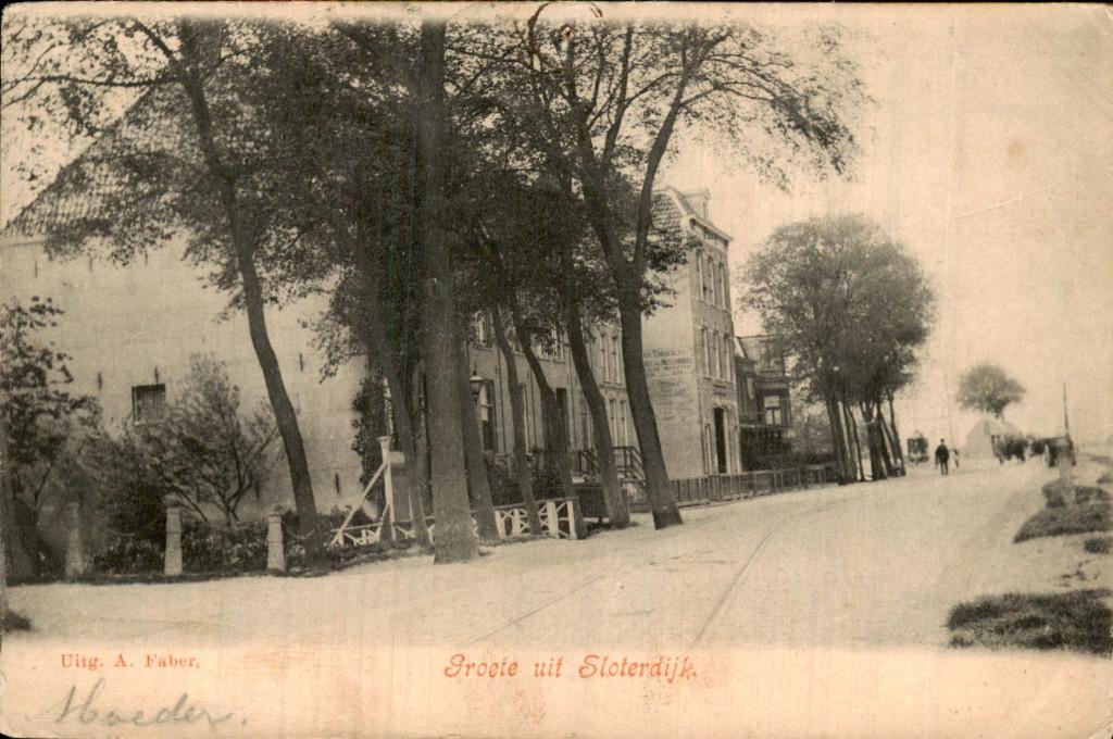 Sloterdijk - Groeten uit, Ophalen of Verzenden, Voor 1920, Gelopen, Noord-Brabant