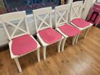 4 Ikea Eetkamerstoelen - Wit, Ophalen, Gebruikt, Wit, Scandinavisch
