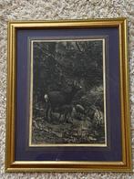 Jagen, jachttafereel, reegeit, Antiek en Kunst, Ophalen of Verzenden