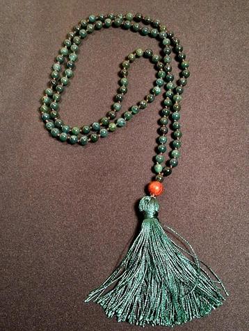 Mala ketting natuurstenen kralen Aventurijn beschikbaar voor biedingen