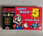 Super Nintendo SNES Mario 5 stars pack. ZELDZAAM & COMPLEET, Spelcomputers en Games, Spelcomputers | Nintendo Super NES, Ophalen of Verzenden