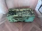 Originele vintage metalen legerkist, Ophalen, Zo goed als nieuw, 50 tot 100 cm, Minder dan 50 cm