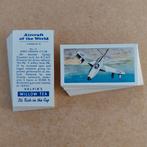 Aircraft of the World complete set 25 tea cards 1958, Verzamelen, Ophalen, Gebruikt, Overige typen