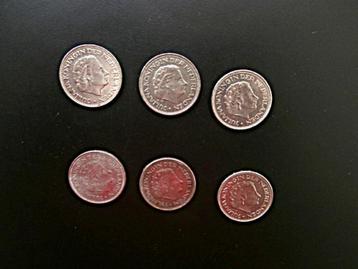 Munten 1 Gulden 1969 - 1971 - 1973 - 1976 - 1977 - 1980 beschikbaar voor biedingen