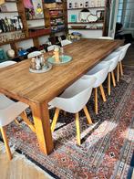 10 witte kuipstoelen - eetkamer stoelen, Huis en Inrichting, Ophalen, Kunststof, Wit, Zo goed als nieuw
