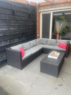 Loungeset hoekbank tuin, Ophalen, Gebruikt, Wicker